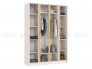 Шкаф четырехстворчатый Келвин (1600) Кашемир-вставка дуб крафт