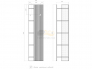 Шкаф угловой навесной Alba 400 тирамису