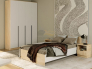 Кровать Монблан 160х200 см Белый Шагрень-Дуб сонома