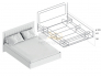 Кровать Вита 1400 белый лофт без основания
