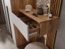 Тумба с зеркалом Марвэл Браш Вайт, Дуб Крафт