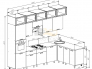 Кухня Техно 3,0х1,8/1080м Компоновка №8 Олива глянец