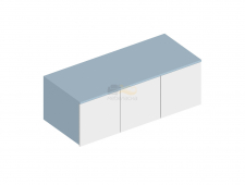 Шкаф настенный 3-створчатый Бриз