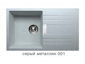 Мойка кварцевая Tolero Loft TL-750 Серый металлик 001
