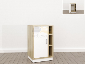 Тумба под кофемашину (Е-16) Eclectic eco Дуб рокпайл-белый
