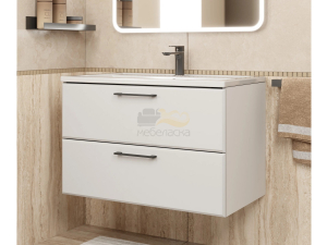 Тумба с раковиной Uperwood Foster белая 80 см