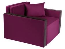Кресло-кровать Милена с подлокотниками рогожка berry